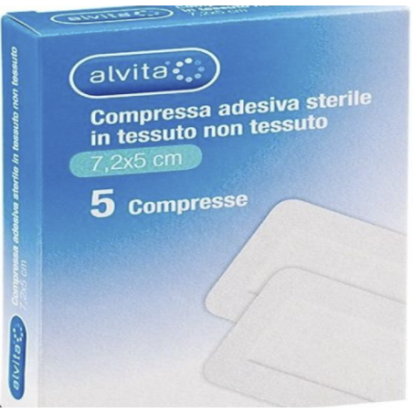 Alliance Healthcare Garza Compressa Adesiva Alvita Tnt 7,2x5cm 5 Pezzi Alliance Healthcare Garza Compressa Adesiva Alvita Tnt 7,2x5cm 5 Pezzi
