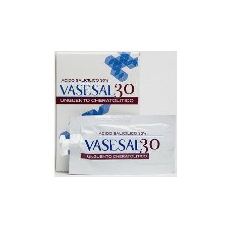 Vasesal 30 unguento cheratolico con acido salicilico al 30% 6 bustine Vasesal 30 unguento cheratolico con acido salicilico al 30% 6 bustine