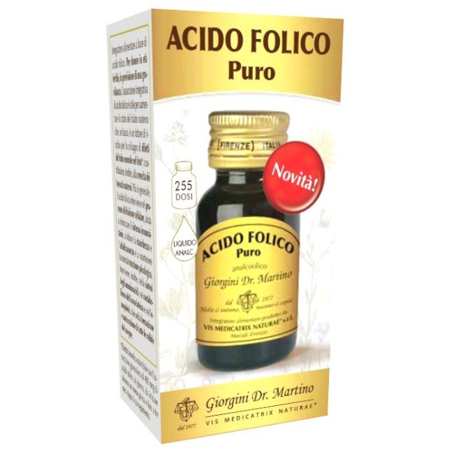 Acido Folico Puro Integratore alimentare 30 ml Acido Folico Puro Integratore alimentare 30 ml