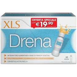 XLS Drena 10 flaconcini integratore drenante contro i liquidi in eccesso