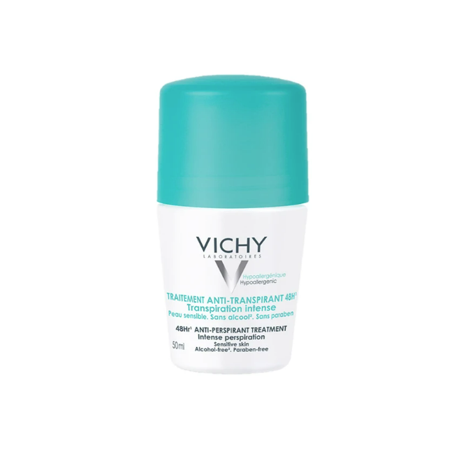 Vichy deodorante roll-on antitraspirante 48 ore per sudorazione intensa 50 ml