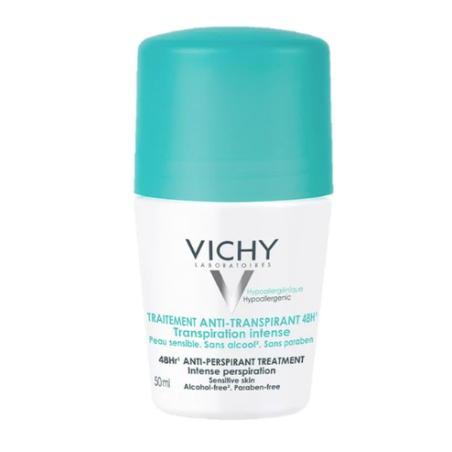 Vichy deodorante roll-on antitraspirante 48 ore per sudorazione intensa 50 ml