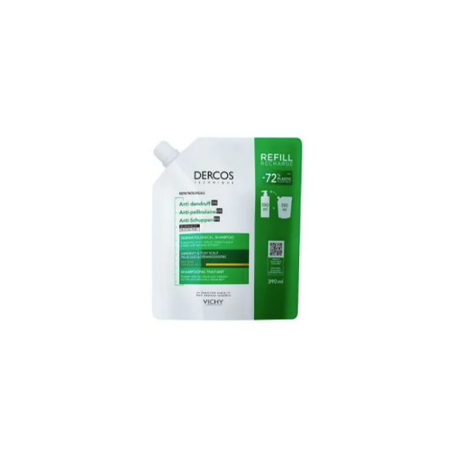 Vichy Dercos Shampoo anti-forfora per capelli e cute secca eco-ricarica 390 ml