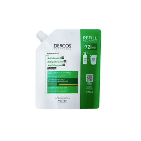 Vichy Dercos Shampoo anti-forfora per capelli e cute secca eco-ricarica 390 ml