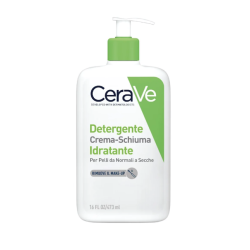 CeraVe Detergente Crema Schiuma struccante e idratante viso corpo pelli normali secche 473 ml
