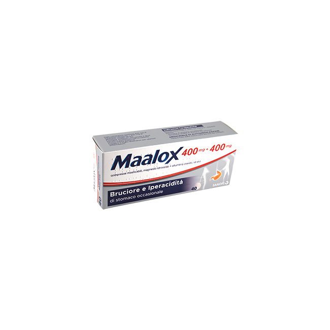 Gmm Farma Maalox 40 Compresse Masticabili 400mg+400mg