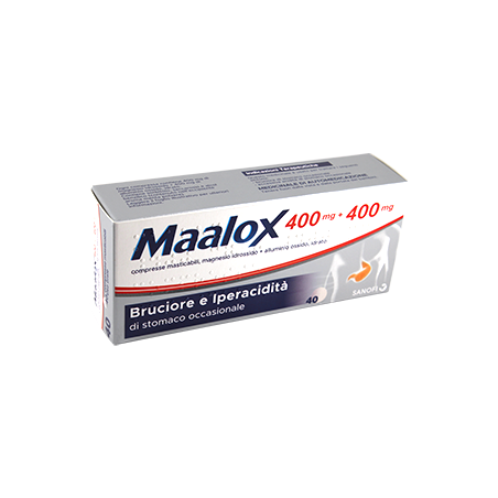 Gmm Farma Maalox 40 Compresse Masticabili 400mg+400mg