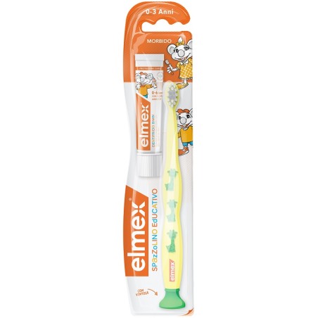 Elmex Bimbi Spazzolino educativo per bambini per imparare a lavarsi i denti 0-3 anni