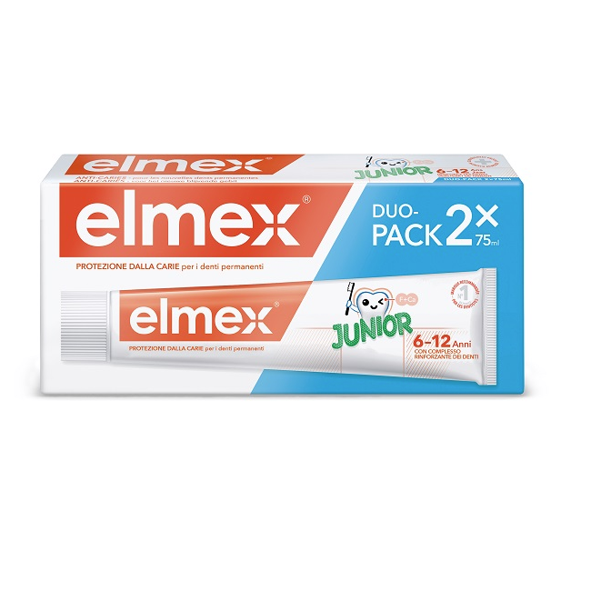 Elmex Junior DUOPACK - Dentifricio al Fluoro per Bambini dai 6 ai 12 Anni