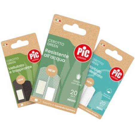 Theras Consumer Health Cerotto Pic Green Bambu' Aloe Medio 20 Pezzi