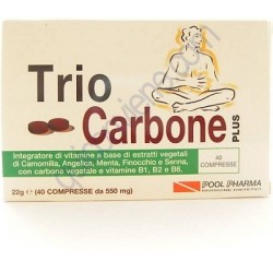 TrioCarbone Plus 40 Compresse Integratore Contro Gonfiore Intestinale