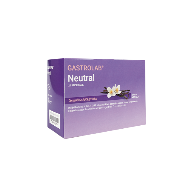 Confezione da 20 stickpack di integratore per la digestione Gastrolab Neutral. Confezione da 20 stickpack di integratore per la digestione Gastrolab Neutral.