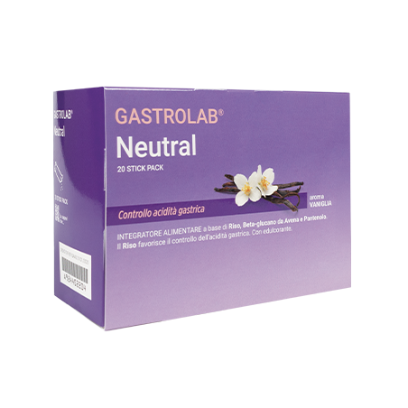 Confezione da 20 stickpack di integratore per la digestione Gastrolab Neutral. Confezione da 20 stickpack di integratore per la digestione Gastrolab Neutral.