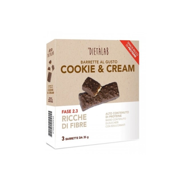 Confezione da 3 barrette di Cookies & cream da DietaLab