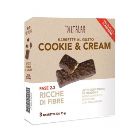 Confezione da 3 barrette di Cookies & cream da DietaLab