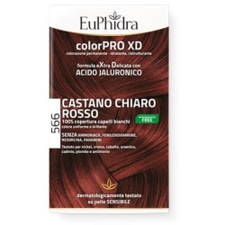 Zeta Farmaceutici Euphidra Colorpro Gel Colorante Capelli Xd 566 Castano Chiaro Rosso 50 Ml + Attivante + Balsamo + Guanti