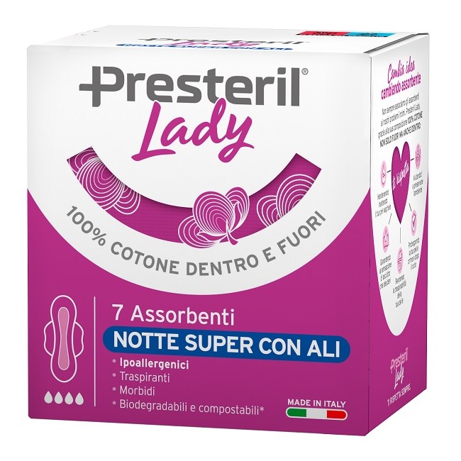 Corman Presteril Lady Assorbenti Notte Super Ali 7 Pezzi Corman Presteril Lady Assorbenti Notte Super Ali 7 Pezzi