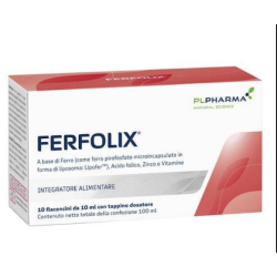 Ferfolix Integratore Alimentare a base di Ferro 10 flaconcini