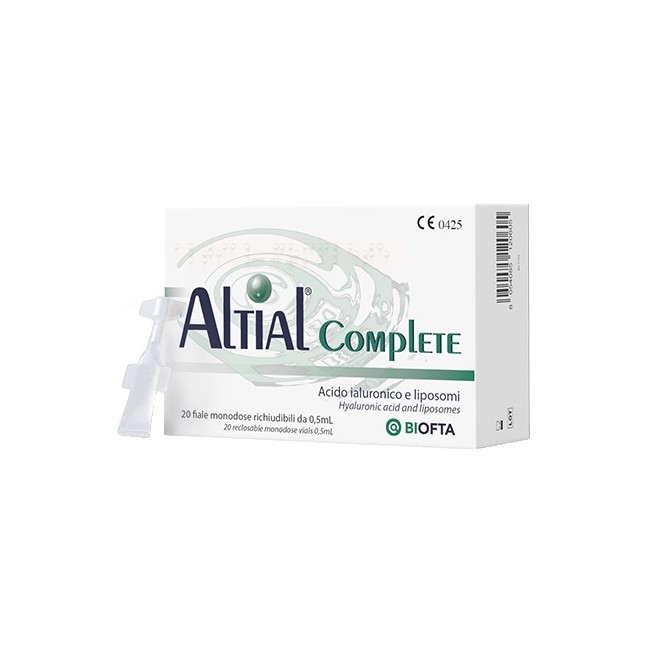 Biodue Soluzione Oftalmica Lubrificante Altial Complete 4 Strip Da 5 Flaconi Da 0,5 Ml
