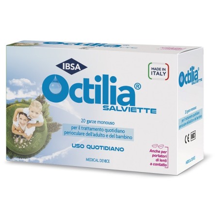 Ibsa Farmaceutici Octilia Salviette Perioculari 20 Garze In Viscosa Non Sterili