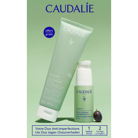 Caudalie Vinopure Duo anti imperfezioni siero + gel detergente 150 ml OMAGGIO