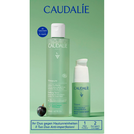 Caudalie Vinopure Duo anti imperfezioni siero + lozione purificante 200 ml OMAGGIO