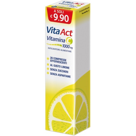 F&f Vita Act Vitamina C 1000mg 20 Compresse Effervescenti Limone