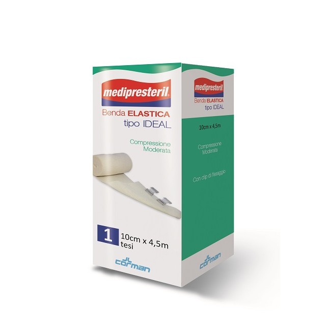 Corman Benda Elastica Medipresteril Ideal Compressione Moderata M4,5x10cm Tesi