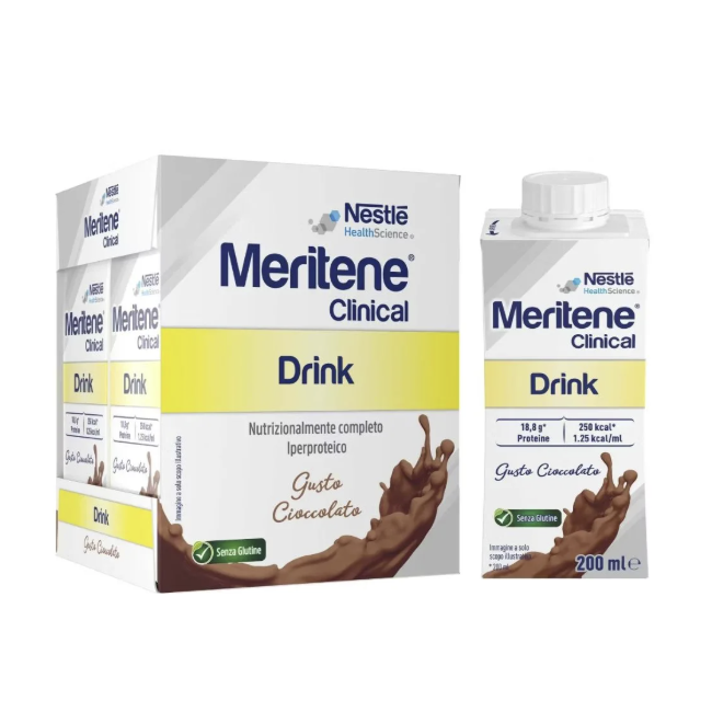 Meritene Protein Drink cioccolato iperproteica 4 da 200 ml