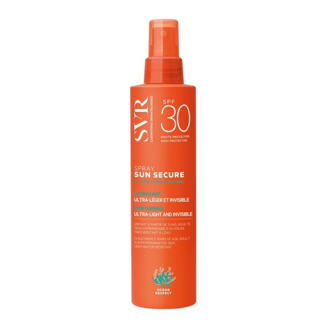 SVR Sun Secure Spray solare SPF30 finish invisibile leggero 200 ml