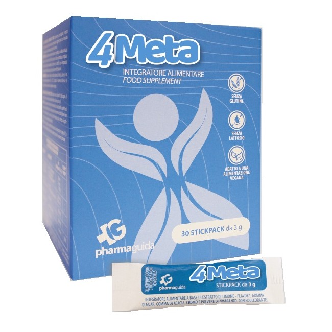 Pharmaguida 4meta 30 Stickpack Da 3 G Senza Glutine Senza Lattosio