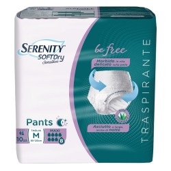 Serenity Pants Soft Dry Sensitive Maxi M 10 Pezzi