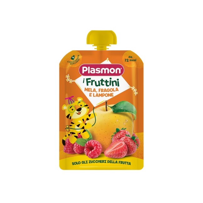 Plasmon I Fruttini Mela Fragola E Lampone 130 G Plasmon I Fruttini Mela Fragola E Lampone 130 G