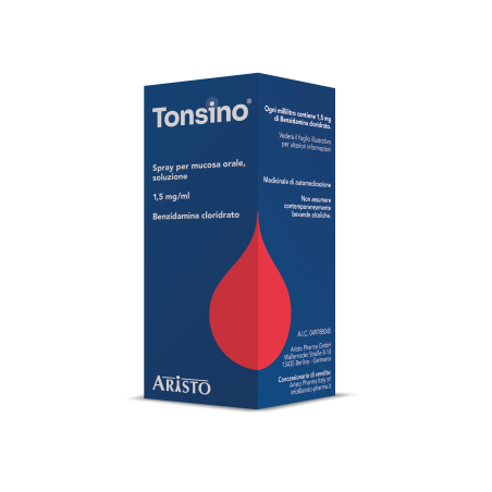 Aristo Pharma Tonsino 1,5 Mg/ml Spray Per Mucosa Orale, Soluzione Benzidamina Cloridrato