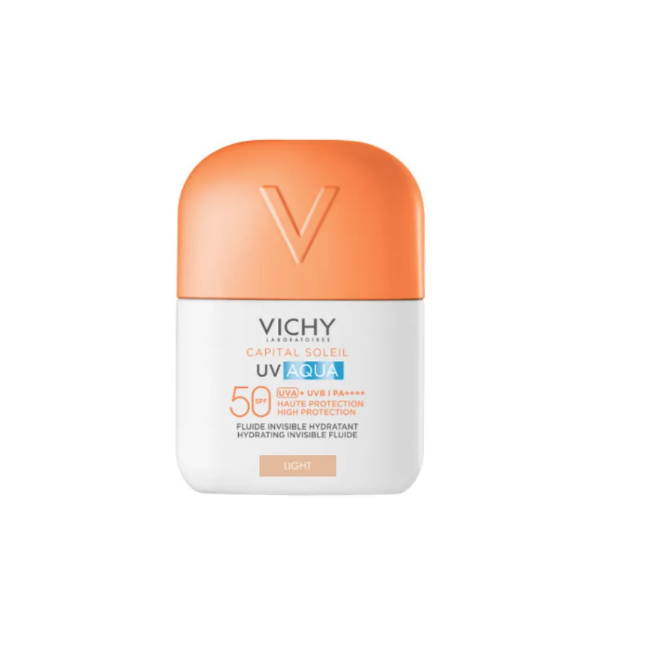 Vichy Capital Soleil UV Acqua Fluido solare viso colorato spf 50+ 50 ml Vichy Capital Soleil UV Acqua Fluido solare viso colorato spf 50+ 50 ml