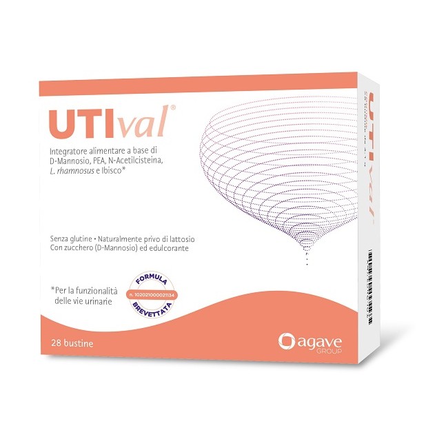 Agave Farmaceutici Utival 28 Bustine Naturalmente Privo Di Lattosio Con Zucchero D-mannosio Ed Edulcorante Formula Brevettata N.