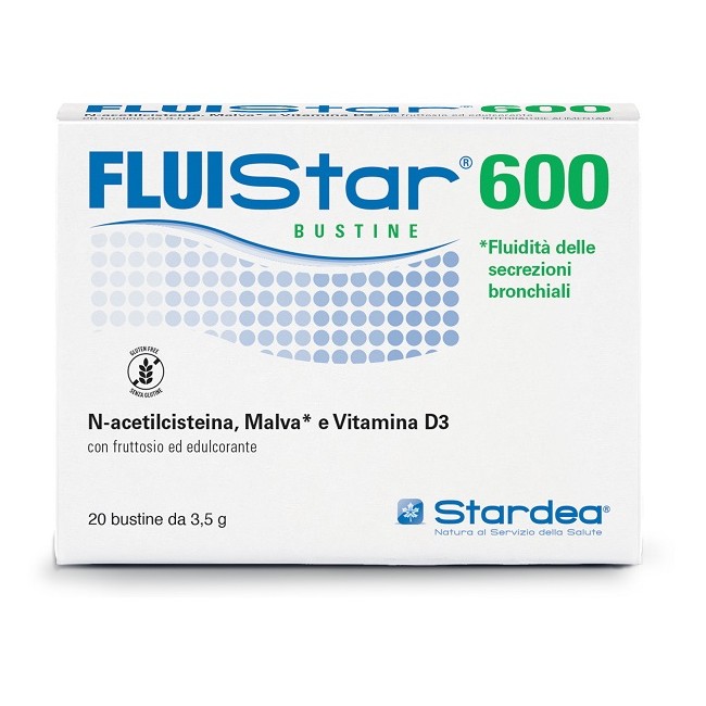 Stardea Fluistar 600 20 Bustine Da 3,5 G Con Fruttosio Ed Edulcorante Senza Glutine Stardea Fluistar 600 20 Bustine Da 3,5 G Con Fruttosio Ed Edulcorante Senza Glutine