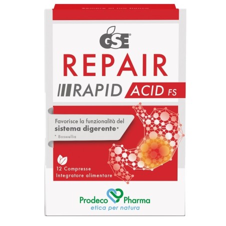 Prodeco Pharma Gse Repair Rapid Acid Fs 12 Compresse