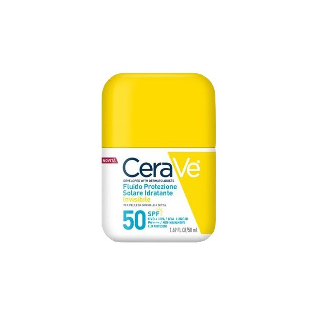 Cerave Fluido Protezione Solare Invisibile SPF50 pelle normali secche 50 ml