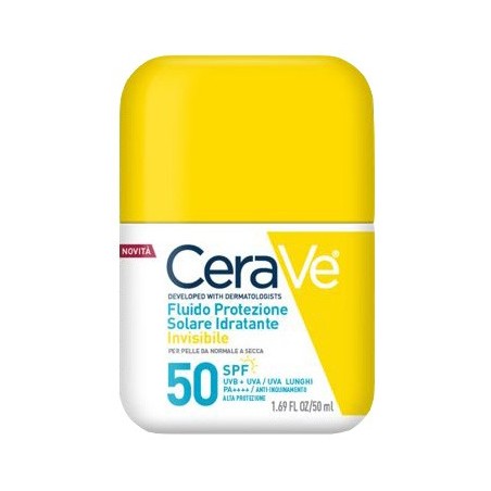 Cerave Fluido Protezione Solare Invisibile SPF50 pelle normali secche 50 ml