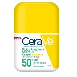 Cerave Fluido Protezione Solare SPF50 invisibile Oil Control pelle normale grasse 50 ml