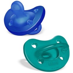 CHICCO GOMMOTTO SILICONE AZZURRO 6-16 MESI 2 PEZZI