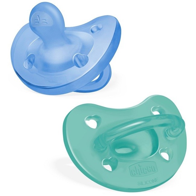 CHICCO GOMMOTTO SILICONE AZZURRO 16-36 MESI 2 PEZZI
