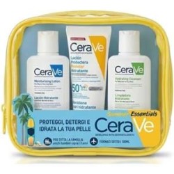 Cerave Summer Essentials viso corpo Protezione SPF50 + Detergente + Crema + Pochette
