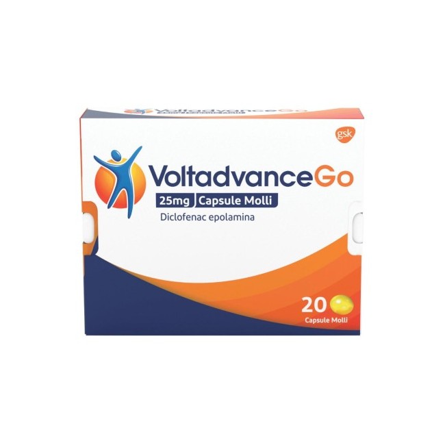 VoltadvanceGO 20 capsule molli 25 mg VoltadvanceGO 20 capsule molli 25 mg