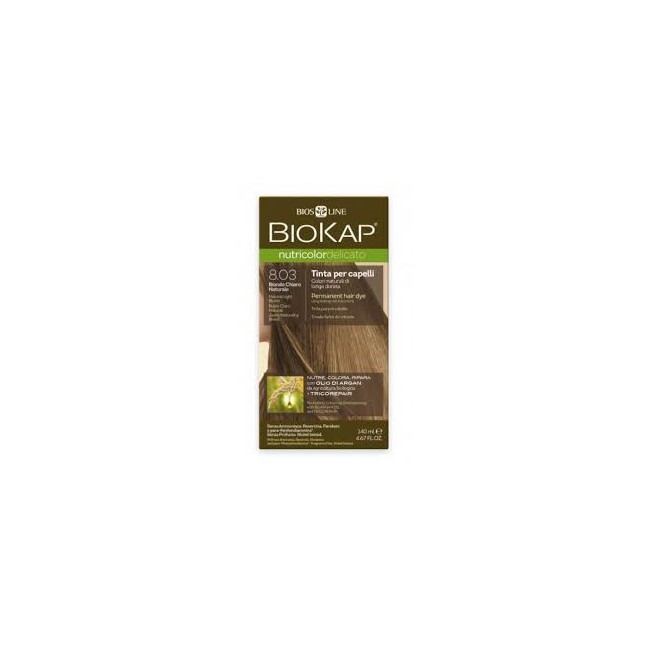 Bios Line Biokap Nutricolor Delicato 8,03 New Biondo Chiaro Naturale Tinta 140 Ml