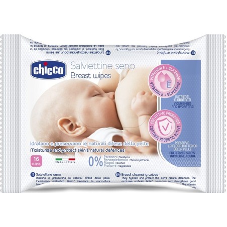 Chicco Salviette Detergenti Per Il Seno 16 Pezzi