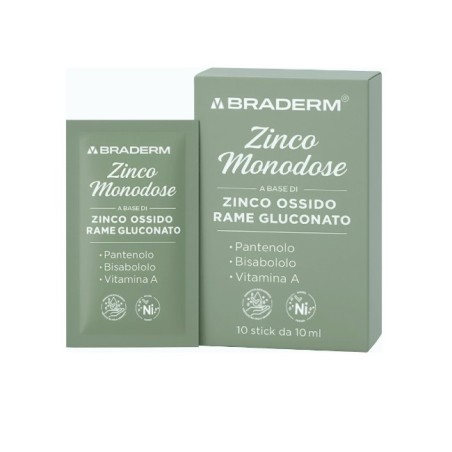 Zinco Monodose 10 Stick Da 10 Ml Braderm