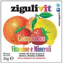 Zigulì Vit Compilation - Integratore di vitamine e minerali gusto frutta 40 palline