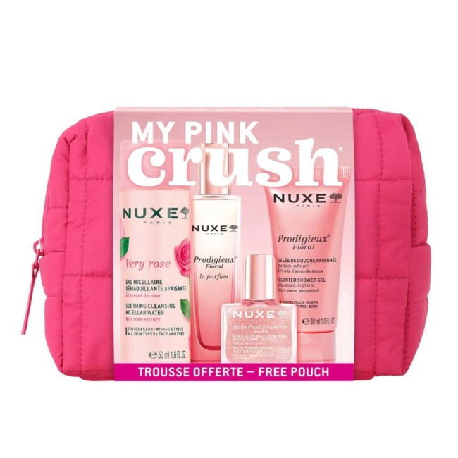 Nuxe My Pink Crush - pochette + routine viso e corpo profumata da viaggio